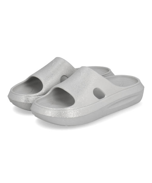 PUMA プーマ FLATTER SLIDE GLITTER【軽量】レディース厚底シャワーサンダル スライドサンダル(フラッタースライドグリッター) 406276 02 グレーエコー