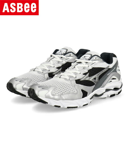 mizuno ミズノ WAVE RIDER 10 軽量 メンズスニーカー ウエーブライダー10 D1GA2104 05 ホワイト/ブラック/シルバー メンズ シューズ 靴 スニーカー ローカット ブランド ギフト プレゼント ラッピング ASBee アスビー