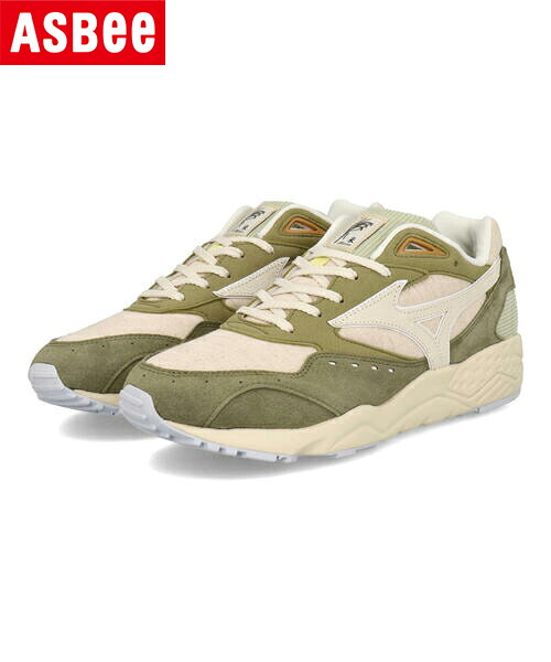 mizuno ミズノ CONTENDER メンズスニーカー コンテンダー D1GA2420 01 ベージュ/ホワイトライス/グリーン メンズ シューズ 靴 スニーカー ローカット ブランド ASBee