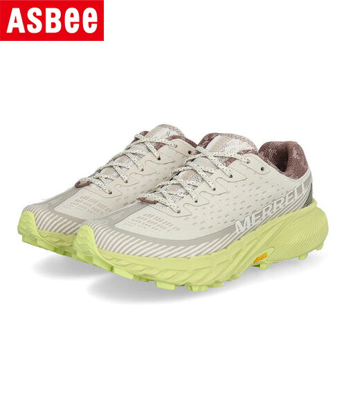 【クーポン配布中】MERRELL メレル AGILITY PEAK 5 レディーススニーカー アウトドアシューズ トレイルランニング アジリティーピーク5 J068172 シルバー/ポメロ ジョギング ウォーキング 運動靴 タウンユース キャンプ ローカット
