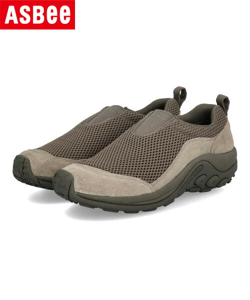 MERRELL メレル JUNGLE MOC BREEZE メンズシューズ アウトドアスニーカー スリッポン ジャングルモックブリーズ J500651 ガンスモーク メンズ シューズ 靴 アウトドアシューズ スニーカー タウンユース ローカット アスビー｜靴通販のシューズショップASBee