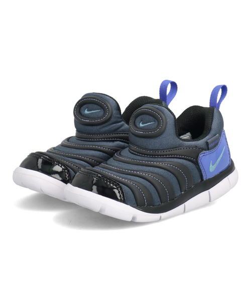 【クーポン配布中】NIKE ナイキ DYNAMO FREE TD ベビーシューズ スリッポン ダイナモフリーTD 343938 445 サンダーブルー/スモーキーブルーアストロノミーブルー/ブラック キッズ シューズ 靴 スニーカー ベビー ラッピング ASBee アスビー画像