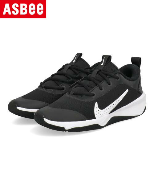 【クーポン配布中】NIKE ナイキ OMNI MULTI-COURT GS【軽量】キッズスニーカー ひも靴 子供靴 キッズシューズ(オムニマルチコートGS) DM9027-002 ブラック/ホワイト
