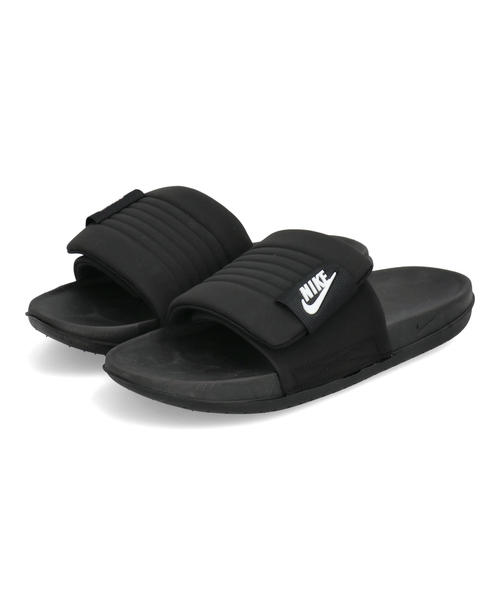NIKE ナイキ OFFCOURT ADJUST SLIDE【超軽量】メンズシャワーサンダル スポーツサンダル(オフコートアジャストスライド) DQ9624-001 ブラック/ホワイト/ブラック