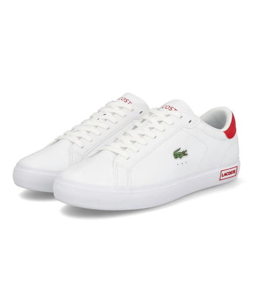 激安 新作 メンズスニーカー パワーコート051 1 05 Court Power ラコステ 限定クーポン配布中 Lacoste Sma ホワイト レッド 286 Nextcom Co Ug