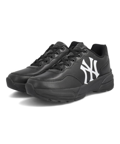 MLB メジャーリーグベースボール NEW YORK YANKEES メンズ 厚底スニーカー MLBS-0003 NYY ブラック/ニューヨークヤンキース メンズ シューズ 靴 スニーカー ローカット ブランド ASBee画像