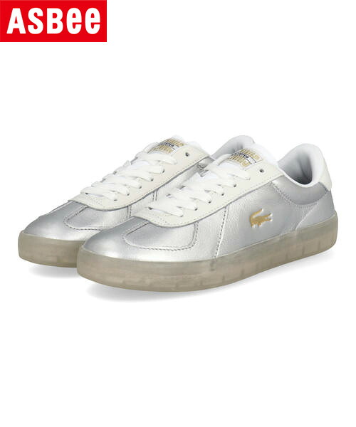 LACOSTE ラコステ BASESHOT PRO 225 1 SFA レディースレザースニーカー ベースショットプロ2251SFA 50SFA0031 AAB シルバー/オフホワイト レディース シューズ 靴 スニーカー ローカット プレゼント ラッピング ASBee アスビー