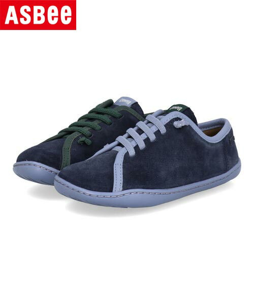 CAMPER カンペール TWINS PEU CAMI KIDS 本革 キッズカジュアルスニーカー 子供靴 ゴムシューレース ツインズペウカミ K800663 002 ブルー キッズ シューズ 靴 スニーカー ボーイズ プレゼント ラッピング ASBee アスビー 19,800円