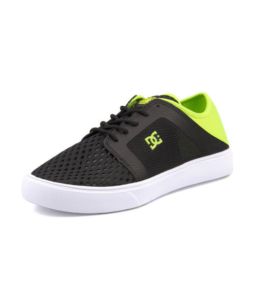 black and lime green sneakers