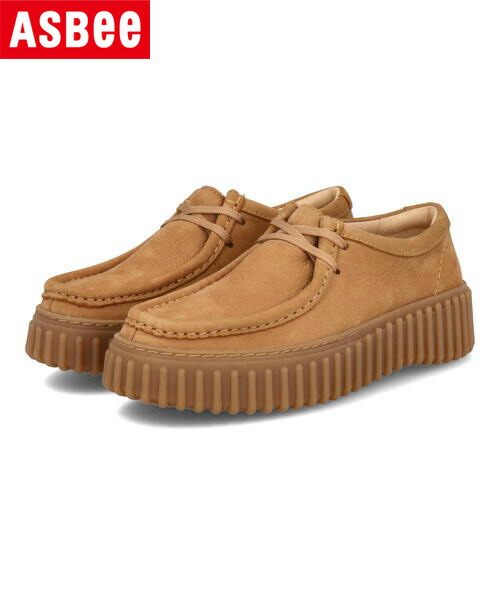 Clarks クラークス TORHILL BEE レディースシューズ 厚底 トーヒルビー 26172084 ライトタンヌバック レディース シューズ 靴 カジュアル レースアップ ブランド ASBee