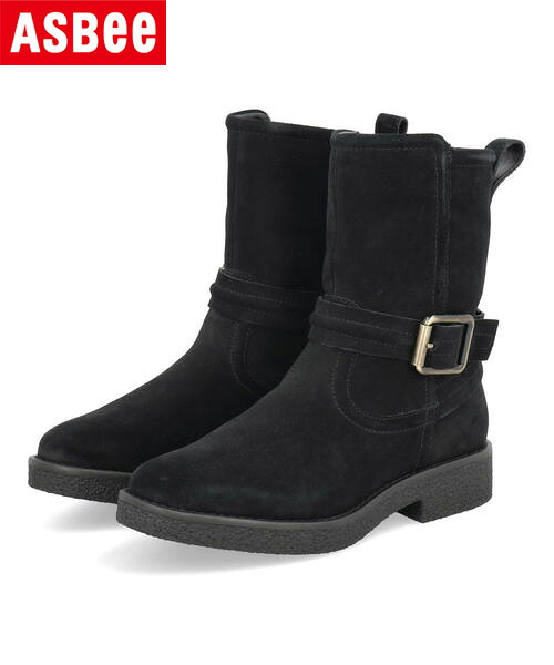 Clarks クラークス NELLA MID レディースブーツ エンジニア ミドルブーツ ネラミッド 26182891 ブラックスエード レディース シューズ 靴 ブーツ ミドル ブランド ギフト プレゼント ラッピング ASBee アスビー|靴通販のシューズショップASBee