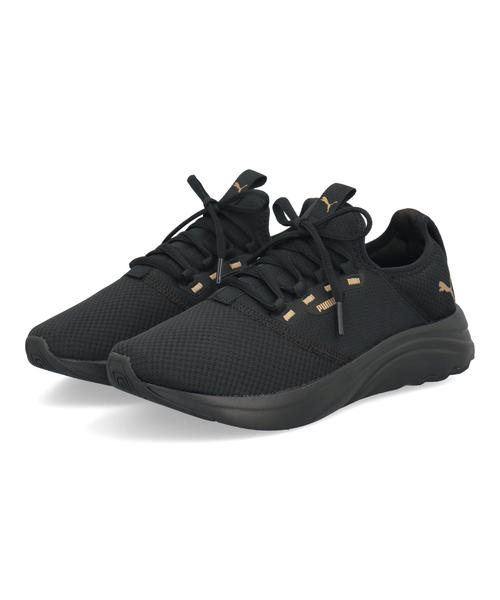 【クーポン配布中】PUMA プーマ SOFTRIDE ARIA WNS 軽量 レディーススニーカー ソフトライドアリアウィメンズ 309823 02 プーマブラック/ゴールド レディース シューズ 靴 ウォーキングシューズ ウォーキング 運動靴 スニーカー ローカット アスビー画像