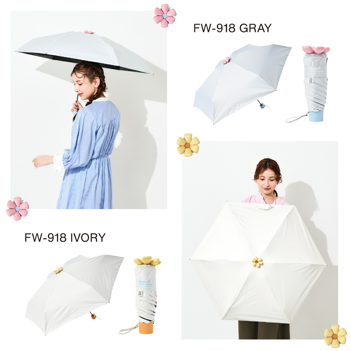 再入荷しました】assa Ohana parasol 日傘 折りたたみ傘 晴雨