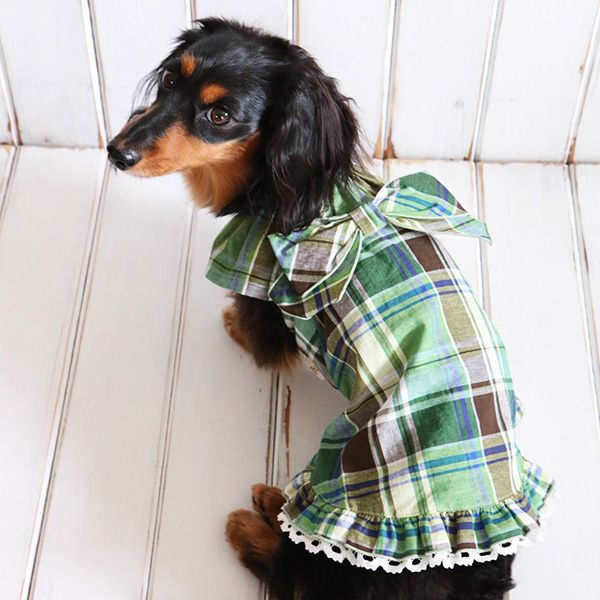 楽天市場 Toi Et Moi トワエモア チェックスモックワンピース ブランド犬服 犬服 セレブ プードル専門店アッシュブロンド