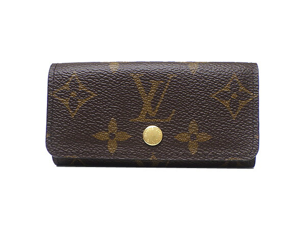 美品 ルイヴィトン ミュルティクレ4 フューシャ モノグラム キーケース LOUIS VUITTON ルイヴィトン モノグラム ミュルティクレ4 4連