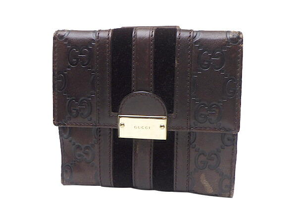 楽天市場】【財布】GUCCI グッチ GG シマ レザー 2つ折財布