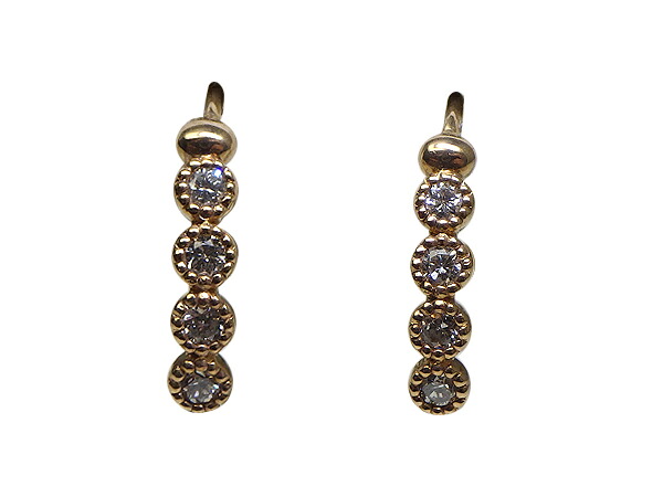 ピアスK18PG(ピンクゴールド)ダイヤモンド0.075/0.075ct【中古】仕上げ済み【送料無料】【質屋出品】|ブランドショップ アッシュ