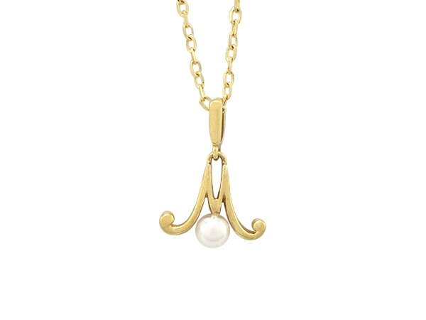 Sale】新品　ミキモト　ネックレストップ　K18 イニシャル　M kyounokura_60924635