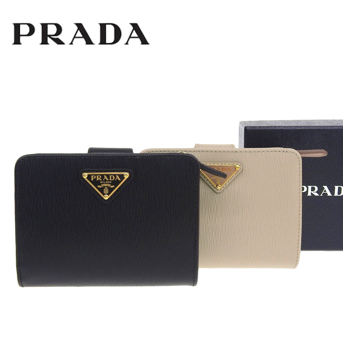 新品 ショッパー付 PRADA メンズ 本革 折り財布 | finiscapital.com