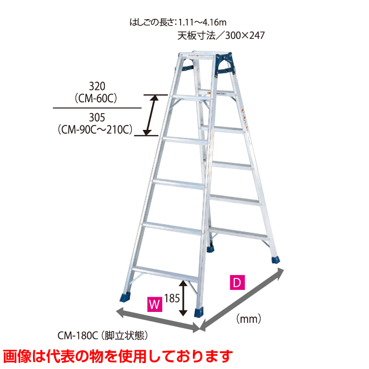 新発売の ピカコーポレイション はしご兼用脚立 Cm 180c 天板高さ 1 69m Pica ピカ 最大使用質量100kg Fucoa Cl