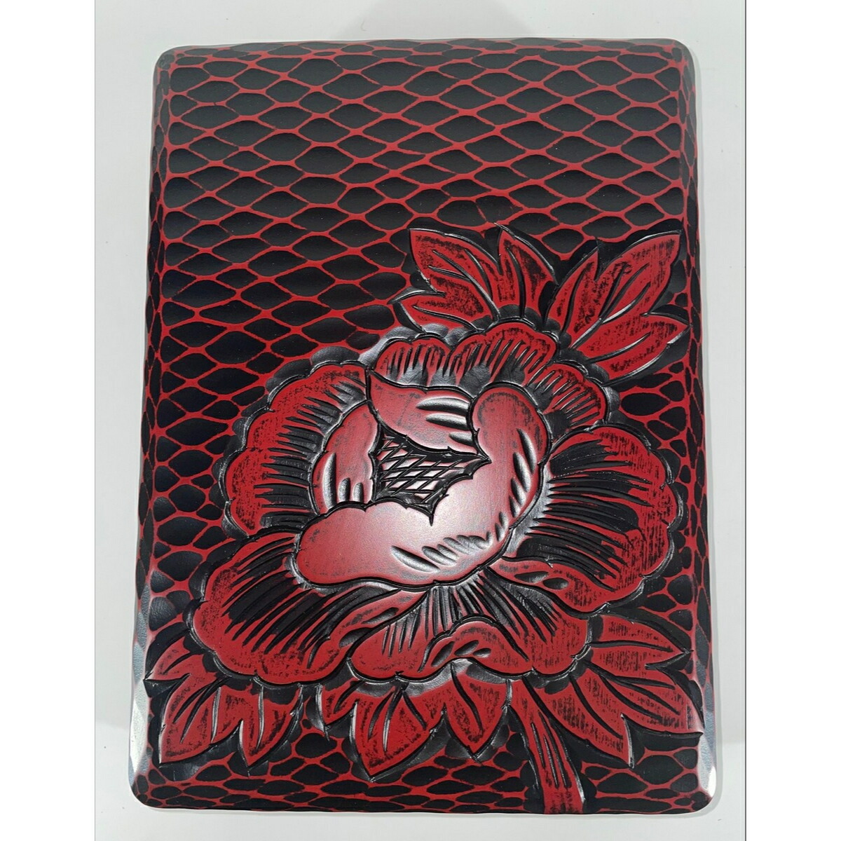 鎌倉彫　牡丹　便箋入り引き出し　伝統工芸 鎌倉彫 牡丹 便箋入り引き出し 伝統工芸 鎌倉彫 牡丹 引き出し