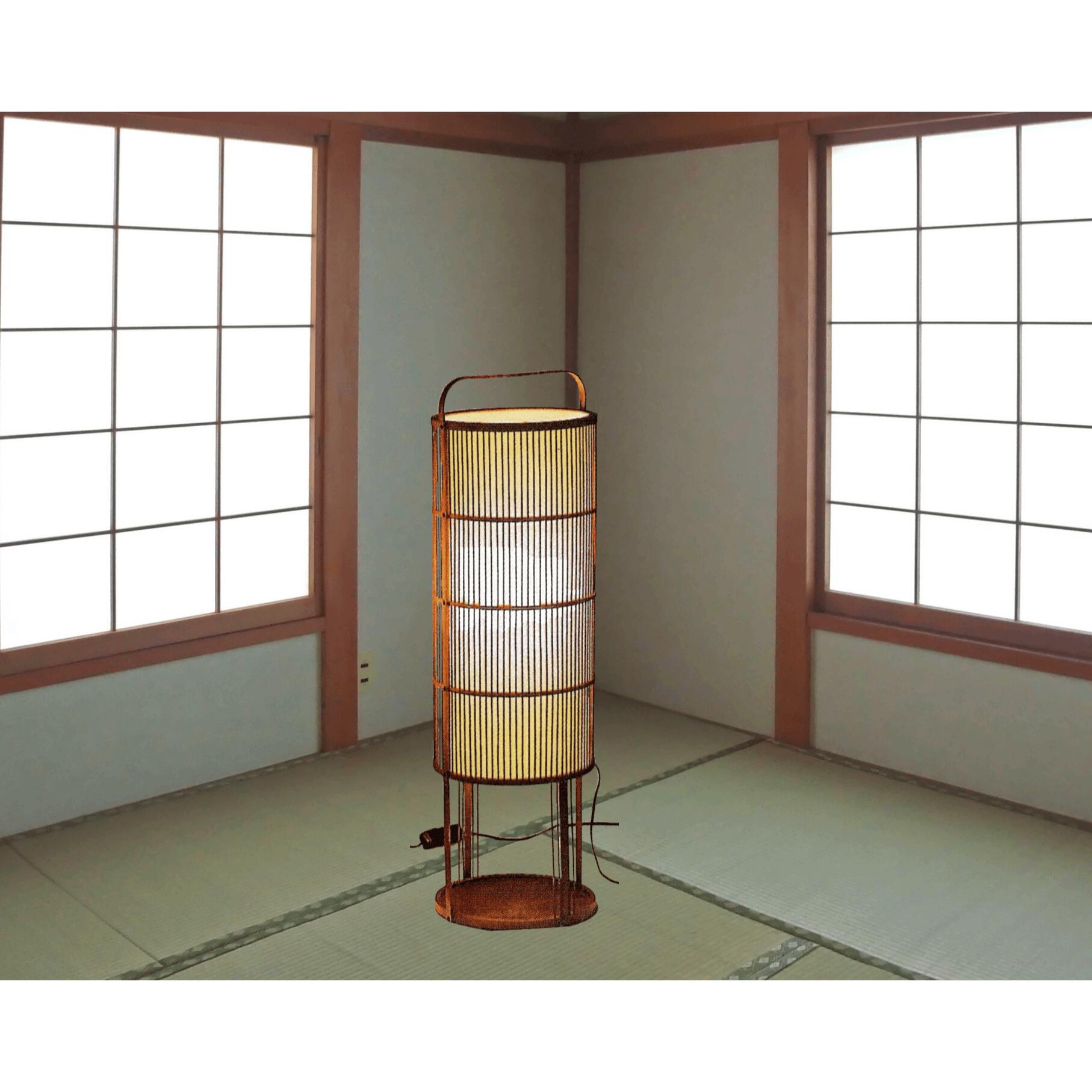 楽天市場】駿河竹千筋細工 行燈 行灯 筒型（中） 静岡県伝統工芸品