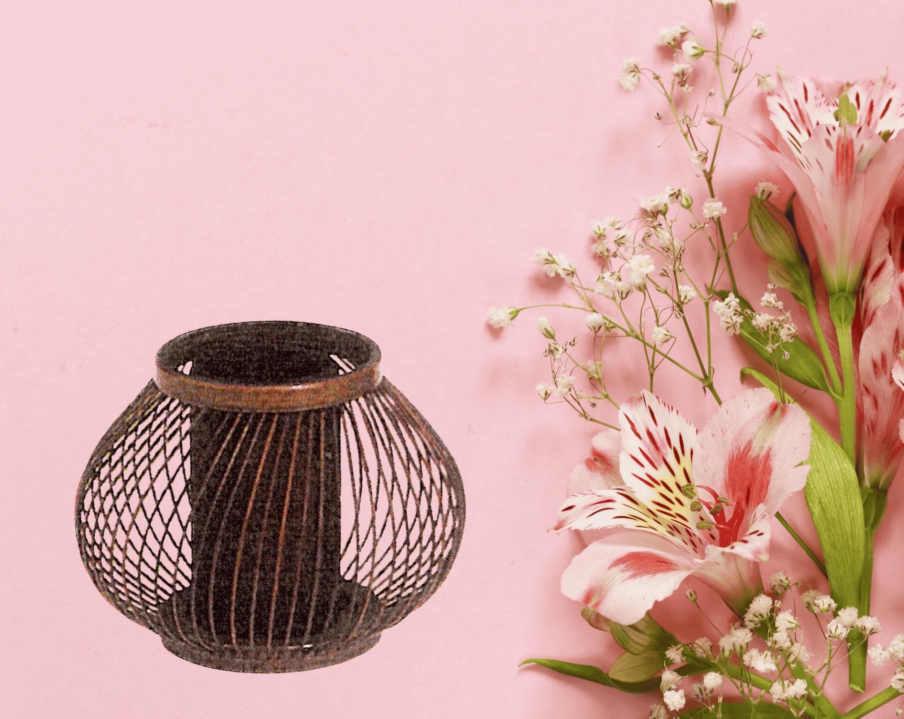 竹清作 竹細工 フラワーベース 楽天市場】【一点限り】渡辺竹清作 虎