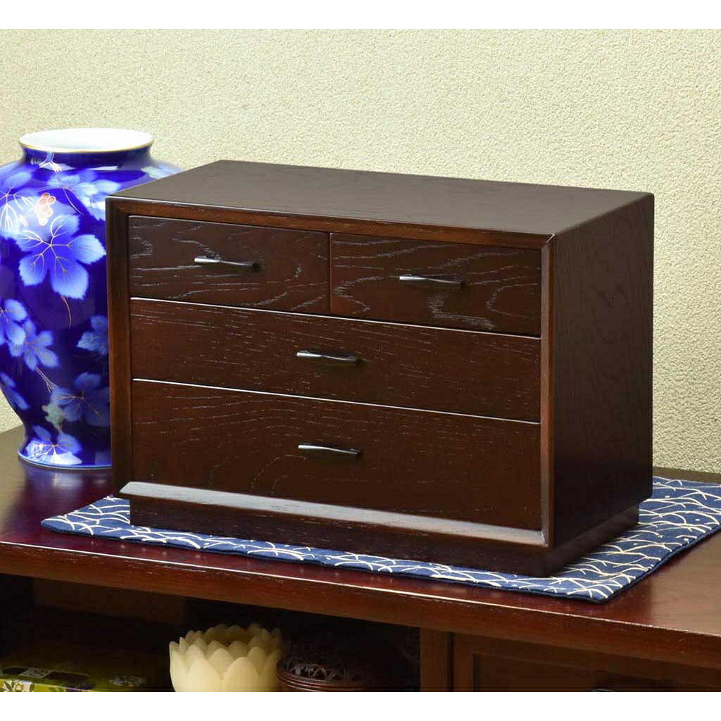 S6558 三段四ツ引チェスト 万両 和風整理箱｜足利屋店 8,928円