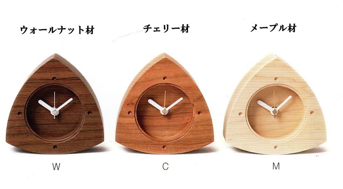 木製 デスククロック Desk clock 置き時計 三種類 日本製 送料無料 6,512円