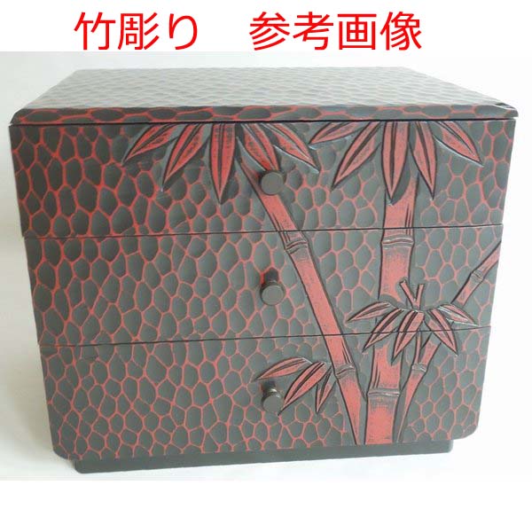 鎌倉彫　三段引き出し　※エコメルカリ便を選択お願いいたします。 楽天市場】鎌倉彫 便箋入れ 3号 3杯引 2E-11 送料無料 和風整理箱