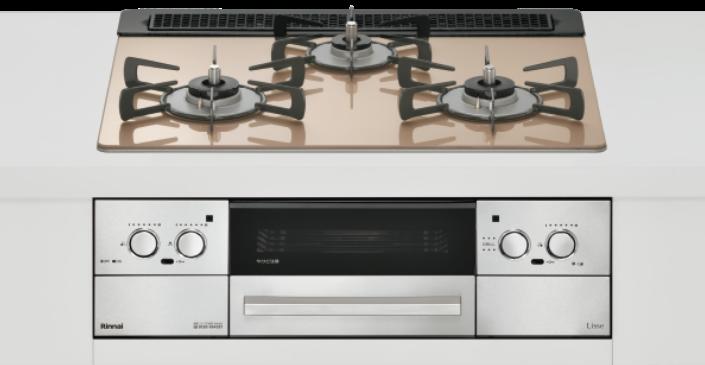 リンナイ RHS31W42J2RSTW ココットプレート嘱する  リッセ 硝子とっ始め天板 スモーキーピンク 60浪華節的 領域ボンネット聯絡 ビルトインコンロ