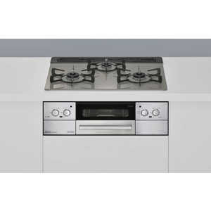 リンナイ RHS31W33L25RSTW ベイズ 硝子とっ始め天板  (カームシルバー)  60浪華節的 ビルトインコンロ 領域ボンネット聯絡