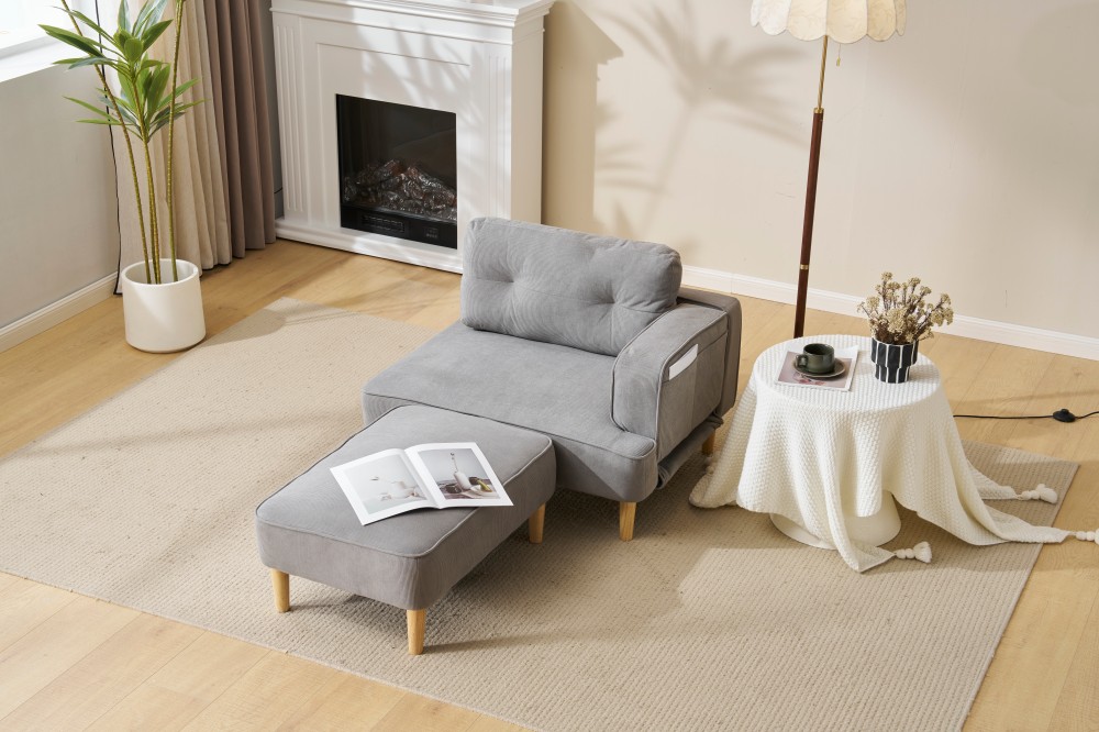 L字ソファベッド 2-3 人掛け 5WAY 多機能コーナーソファ 自由