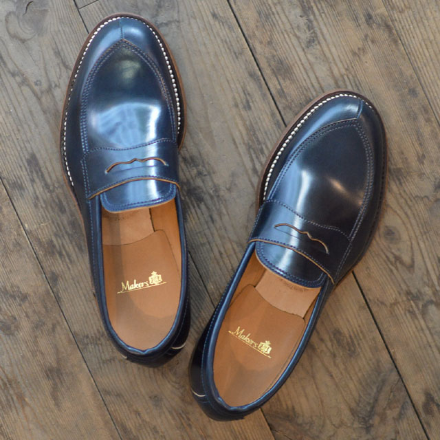 楽天市場 Makers メイカーズ 靴 V Tip Loafer Navy 亜洲 ｓ