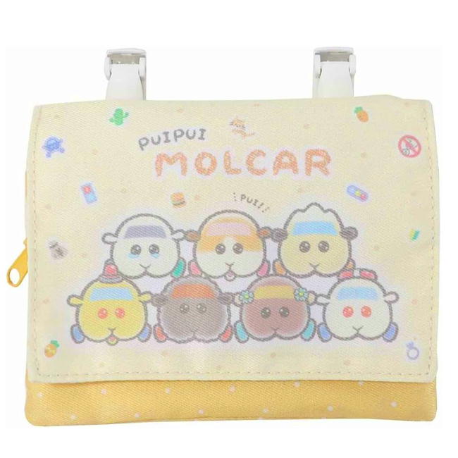 PUIPUI モルカー ショルダー付き マルチポケット キャラクター ポケットポーチ クリップ付き ショルダーポーチ 粧美堂画像