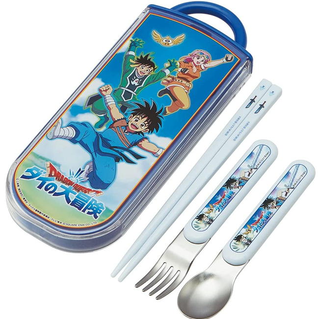 トリオセット TACC2AG ドラゴンクエスト ダイの大冒険 抗菌 スライド式 食洗機対応 日本製 スケーター キャラクター 箸 スプーン フォーク画像