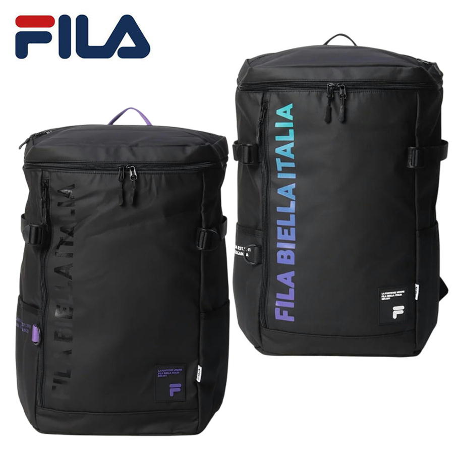 FILA フィラ ボックスバックパック リュック 大容量 ブランド バックパック FM2405 ロゴ デイパック Fila Biella Italia