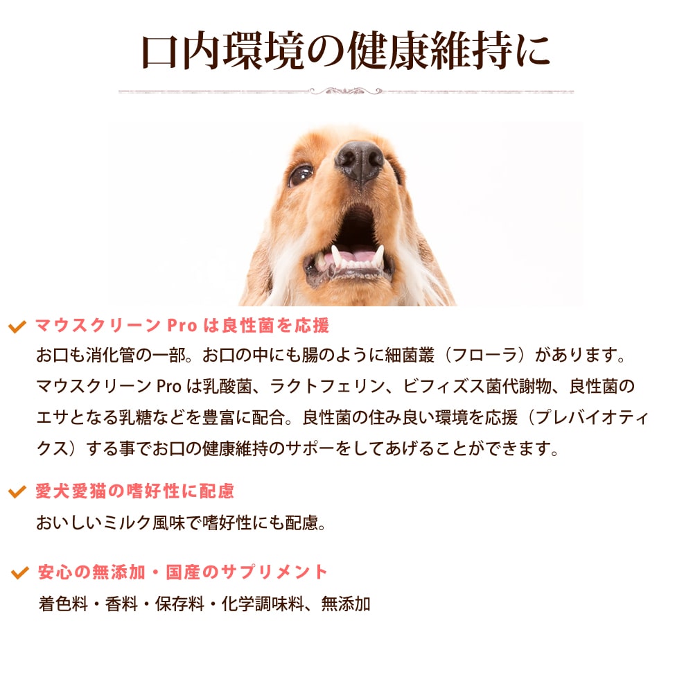 猫用 デンタルケア マウスクリーンproお得用300g お口の匂いのサプリメント ラクトフェリン 犬用サプリ 猫のサプリメント 犬にも 猫サプリ 食べるデンタルケア お口の匂いサプリ