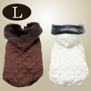 送料無料 ASHU ウィンターファーコート Lサイズ ドッグウェア 犬の服 中型犬サイズ ペット 用品 グッズ 犬用品 いぬ イヌ 暖かい 冬 ドッグ ドック ウエア ウェア わんこ ワンちゃん コーギー 柴犬 中型犬