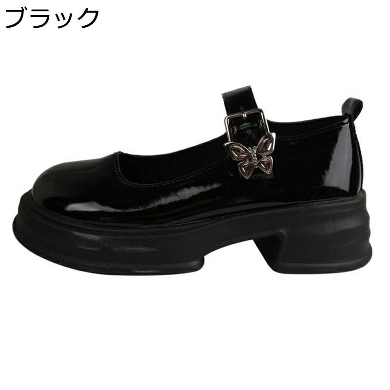 パンプス レディース シューズ 歩きやすい ハイヒール 美脚 細身 バックル オシャレ エナメル リボン飾り 太ヒール 軽量 滑り止め 快適