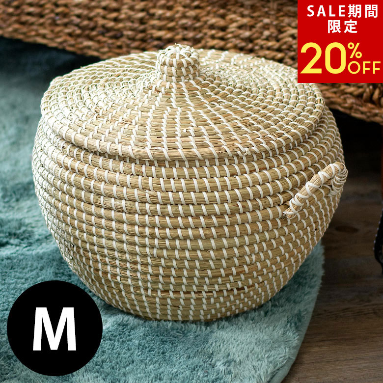 楽天市場】フラニ 平カゴ アフリカ ブルキナファソ 手作り かご 用途を