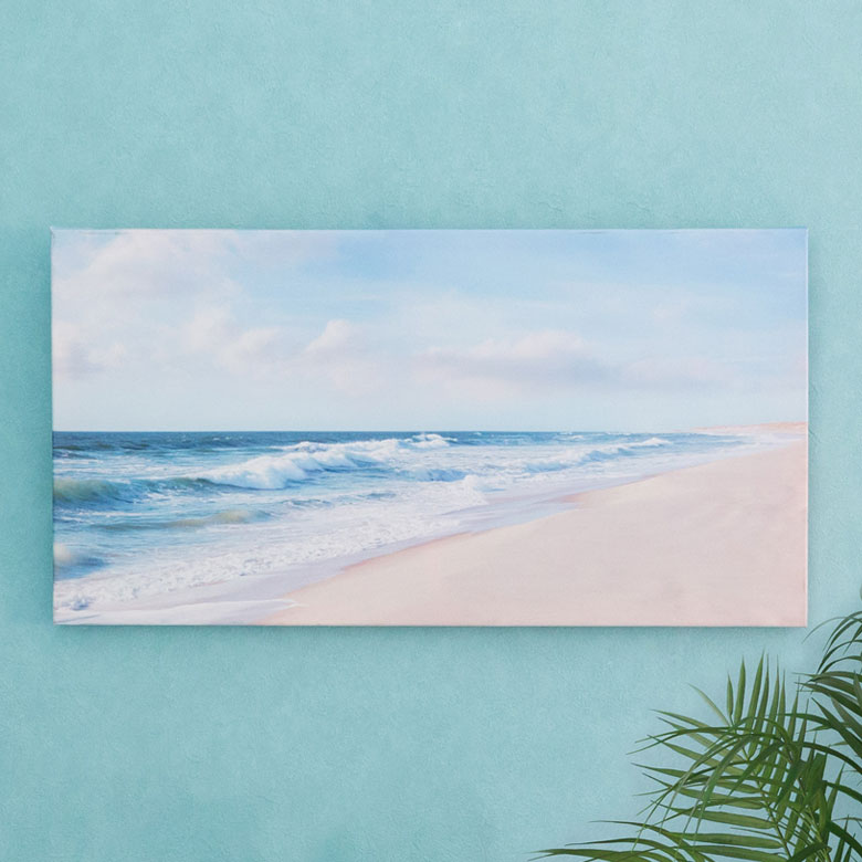 楽天市場 アートパネル 海 キャンパス 幅60cm 高さ30cm 絵 アート キャンパスアート ファブリック調 キャンバス地 絵画 壁掛 ピクチャー 西海岸 ハワイ グアム バリ セブ ホワイト ビーチ ウォールデコレーション インテリア オシャレ オーシャン 海岸