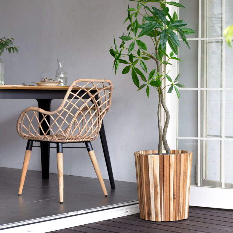 プランター被せ 野性木材プランター 打席 カバー M大きさ 7号数碗 W 36cm D 36cm H 40cm 天然木 木製 観葉草木 アカシアウッド 鉢 カバー プランツ ボックス 植木鉢 ウッド ストアー職能 珈琲 おショップ 旗亭 小粋 立場 アジアン雑貨 アジアン