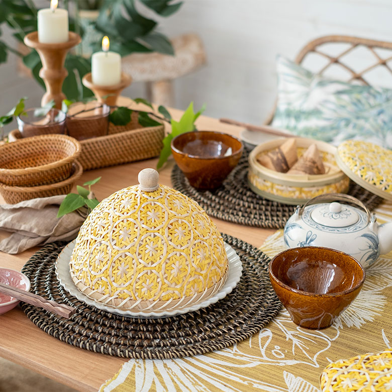 M　イタリア　アバカ フードカバー 円形 ハンドメイド M様専用 イタリア アバカ フードカバー 円形 ハンドメイド 金属製