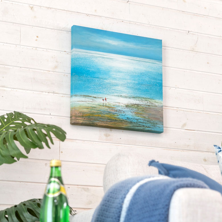 破格値下げ アートパネル ビーチ 散策 風景 キャンパス パネル 海 散歩 イラスト 約 W 40cm D H 2 7cm アート キャンパスアート 絵画 壁掛け プリント 油絵風 浜辺 波 ウォール デコレーション 北欧 インテリア おしゃれ リゾート アジアン 雑貨
