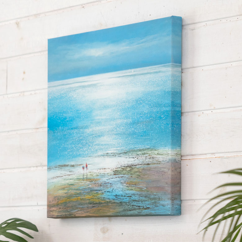 破格値下げ アートパネル ビーチ 散策 風景 キャンパス パネル 海 散歩 イラスト 約 W 40cm D H 2 7cm アート キャンパスアート 絵画 壁掛け プリント 油絵風 浜辺 波 ウォール デコレーション 北欧 インテリア おしゃれ リゾート アジアン 雑貨