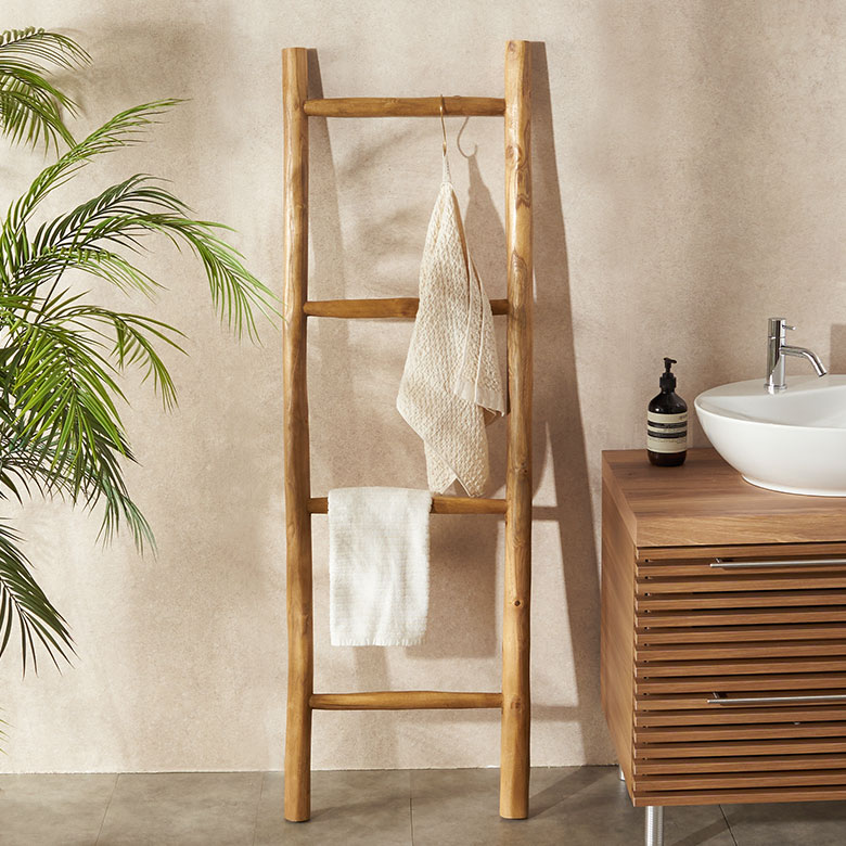 楽天市場】ラダーハンガー はしご型 木 無垢材 ストール 立て置き