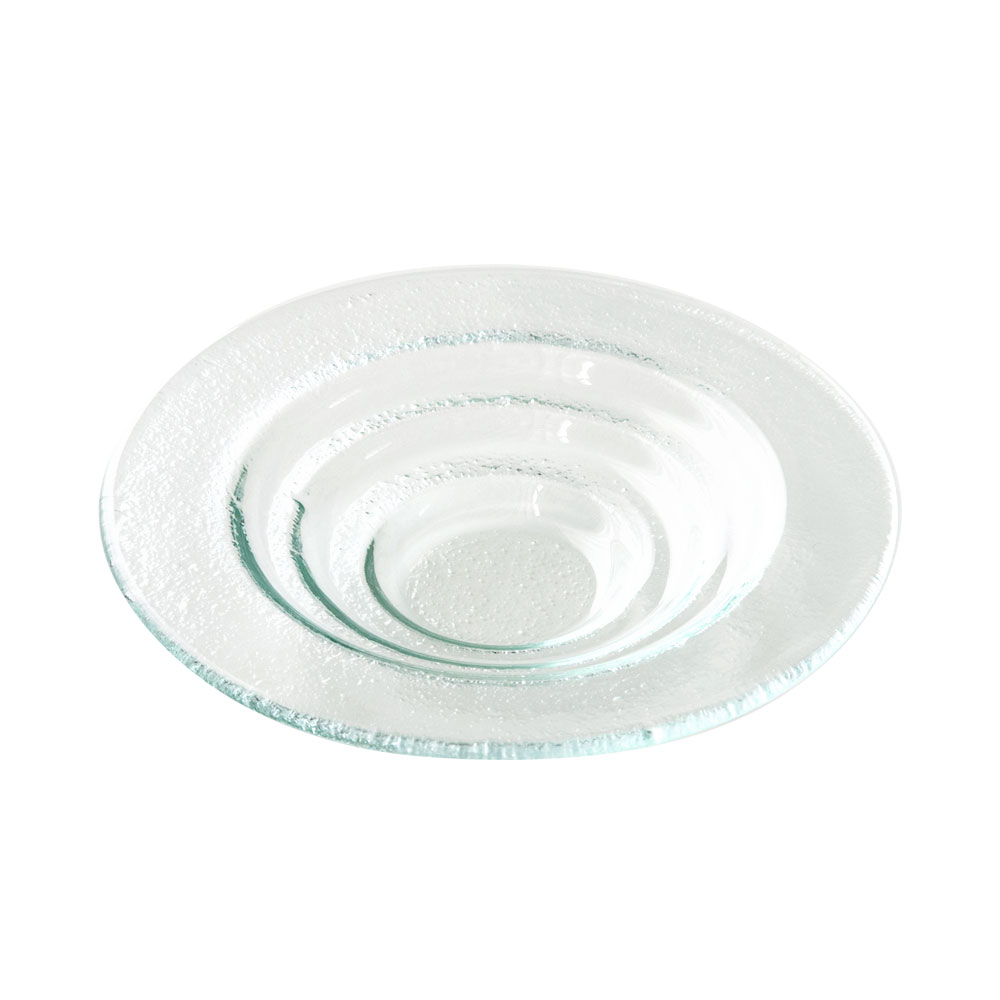 【楽天市場】ガラスのプレート バブルタイプ Sサイズ 食器 ガラス 皿 おしゃれ プレート 丸皿 デザート 前菜 トレー デコレーション