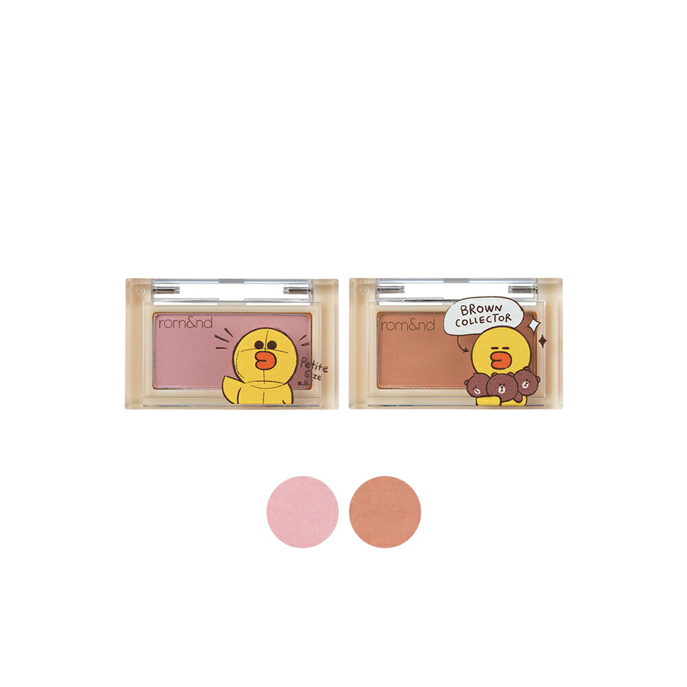 楽天市場 Rom Nd ロムアンド 公式 ロムアンドx Line Mini Cheek ロムアンド ラインフレンズエディション チーク 可愛い メイクアップ ライン 韓国コスメ Romand Official