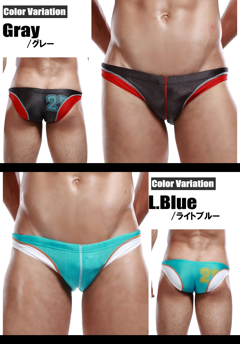 楽天市場 Seobean セビン 男性水着 3色 27ロゴ ツートンコントラスト メンズビキニタイプ ローライズ スイムウェアメンズ 水着 パンツ Asian Closet